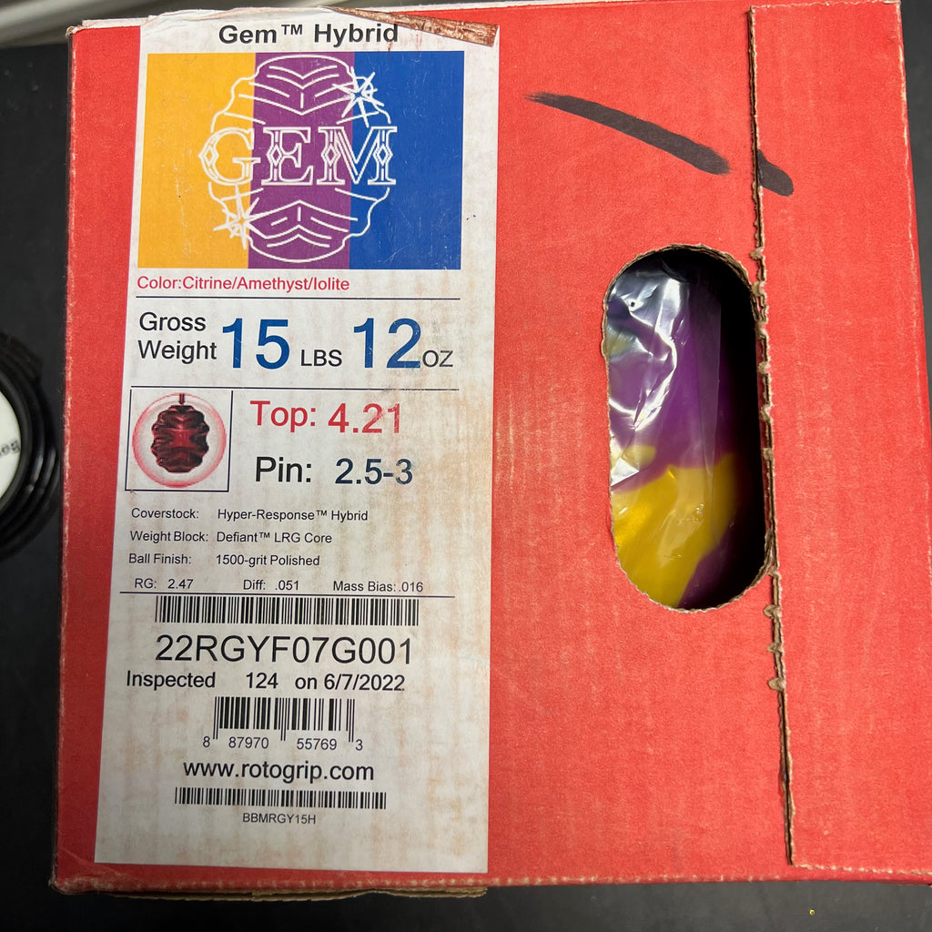 Roto Grip Gem Hybrid 15 lbs 12 oz NIB – BowlingGems.com