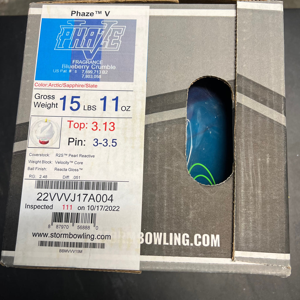 Storm Phaze V 15 lbs 11 oz NIB – BowlingGems.com