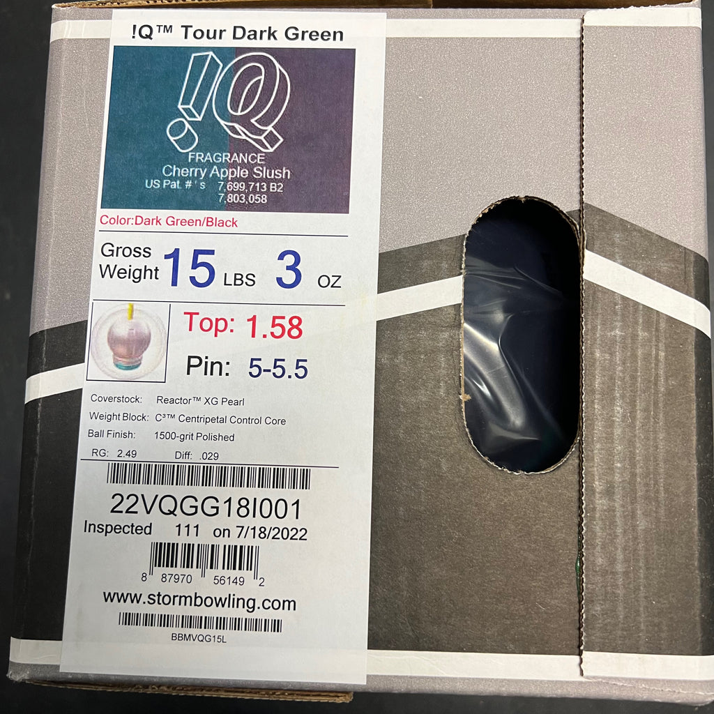 Storm IQ Tour Dark Green 15 lbs NIB – BowlingGems.com