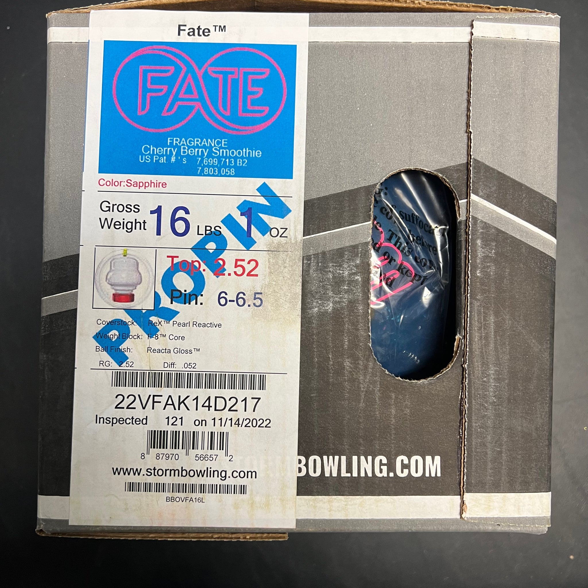 Storm Fate Pro-Pin 16 lbs NIB – BowlingGems.com