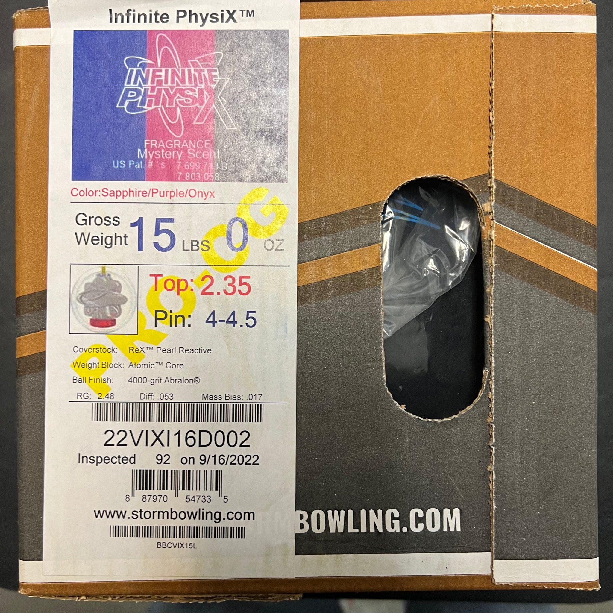 インフィニットフィジックス15ポンド INFINITE PHYSIX - ハイスポーツ社 ：信頼のボウリング用品販売
