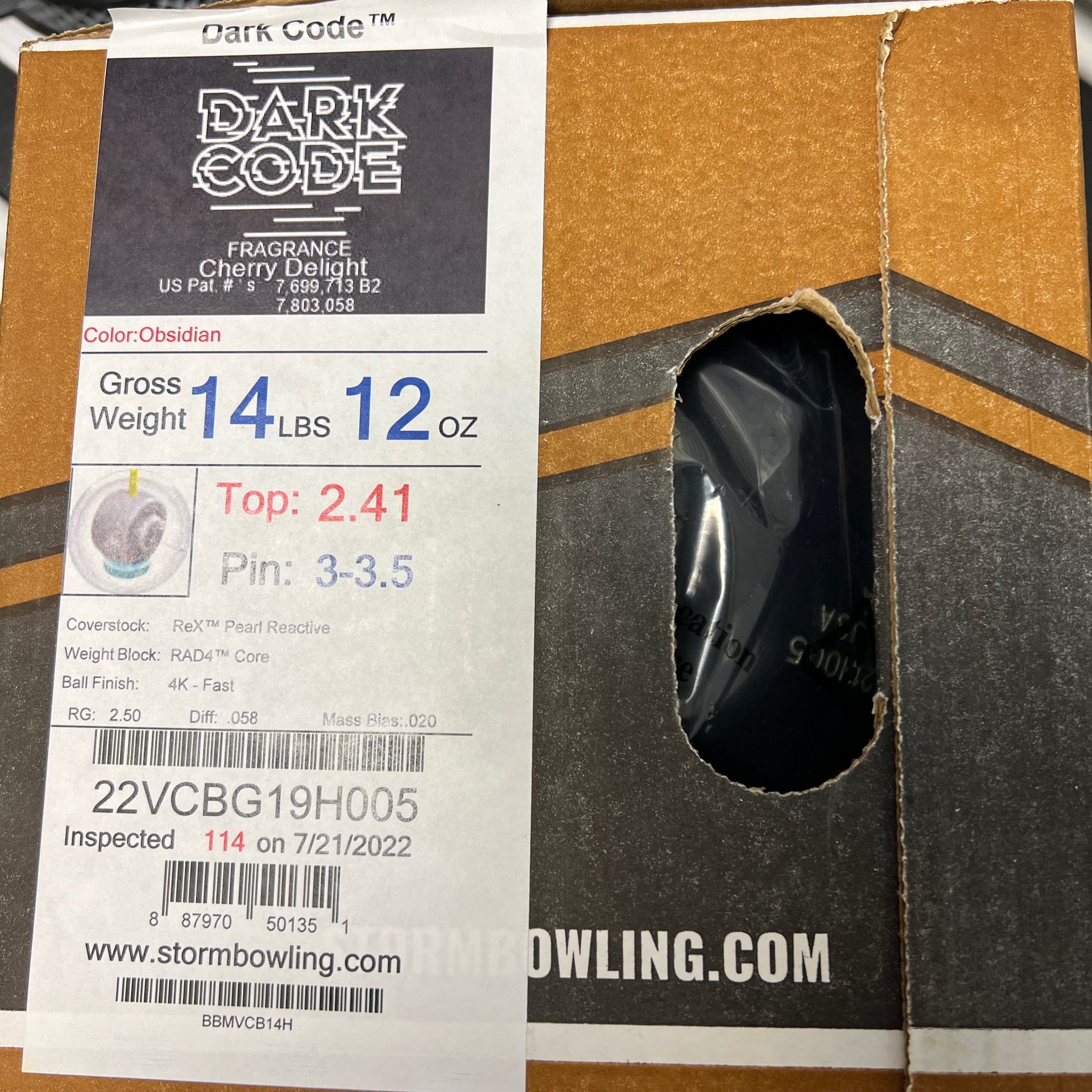 ストーム ダークコード 14ポンド DARK CODE - ハイスポーツ社 ：信頼のボウリング用品販売