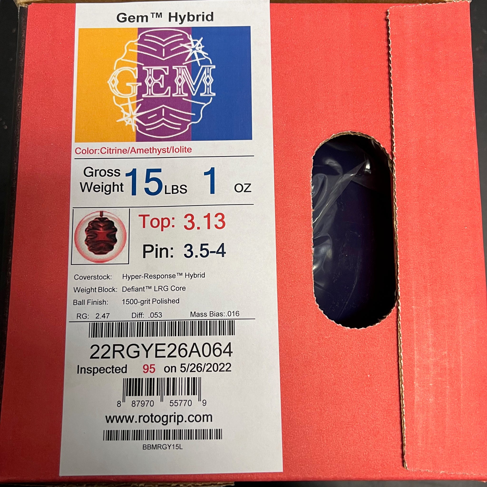 Roto Grip Gem Hybrid 15 lbs NIB – BowlingGems.com
